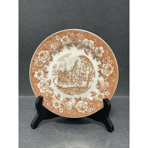 Shenango China 7150 46 Red Brown Transferware 5 Inch Side Plate Rare Carriage